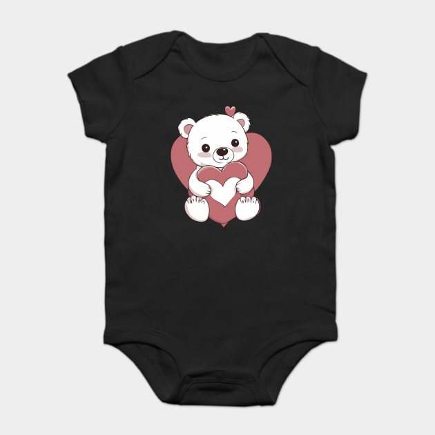 Valentine Bear Baby Bodysuit by animegirlnft